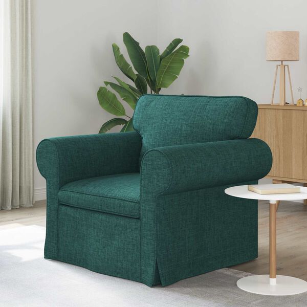 vidaXL Диван 60cm Тъмен зелен Метал