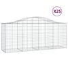 vidaXL Габионни кошници арка 25 бр 200x50x80/100 см поцинковано желязо