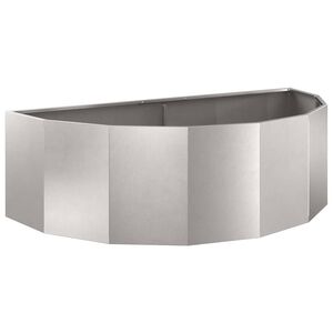 vidaXL Кашпа Сребрист 120 x 60 x 35 cm Неръждаема стомана