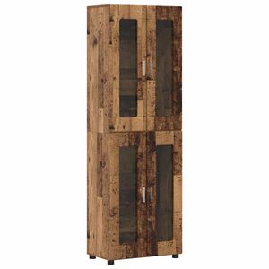 vidaXL Висок шкаф FLORIN 60 x 35 x 182 см Старо дърво