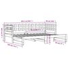 vidaXL Разтегателно дневно легло, 2x(90x200) см, борово дърво масив
