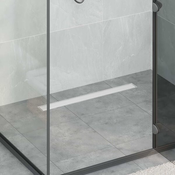 vidaXL Душ канал 2-в-1 с 360&deg; сифони Сребрист 70 cm