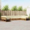 vidaXL Комплекти дивани с възглавница 10 pcs Натурален и Крема