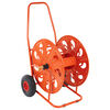 vidaXL Макара за маркуч тип количка за 140 м 3/4" маркуч стомана