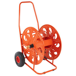 vidaXL Макара за маркуч тип количка за 140 м 3/4" маркуч стомана
