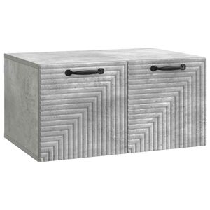 vidaXL Стенно монтиран ТВ шкаф Бетонно сиво 59,5 x 41 x 30 см