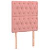 vidaXL Рамка за легло с табла, розова, 80x200 см, кадифе