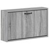 vidaXL Стенно шкафче за обувки HAARLEM 71 x 17 x 43 см Сив Сонома
