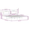 vidaXL Рамка за легло без матрак опушен дъб 183x203 см инженерно дърво