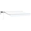 vidaXL Ръчна рамка за сенник с LEDs Бял 3,5 x 2 m