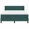 vidaXL Легло с пружинирана основа Тъмен зелен 200 x 140 cm Кадифе
