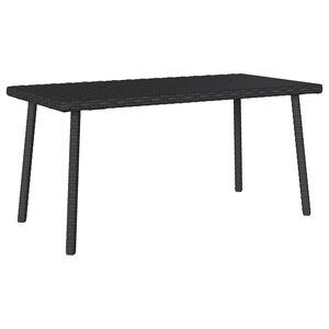 vidaXL Градинска масичка за кафе правоъгълна черна 80x40x37 cm