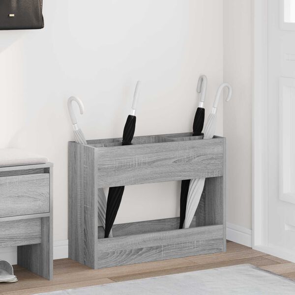 vidaXL Стойка за чадър Сив Сонома 65 x 24 x 50 см Инженерно дърво