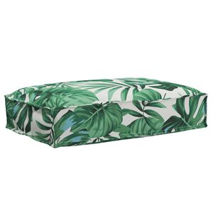 vidaXL Възглавница за палетна седалка Флорален На листа 60 x 40 x 8 см