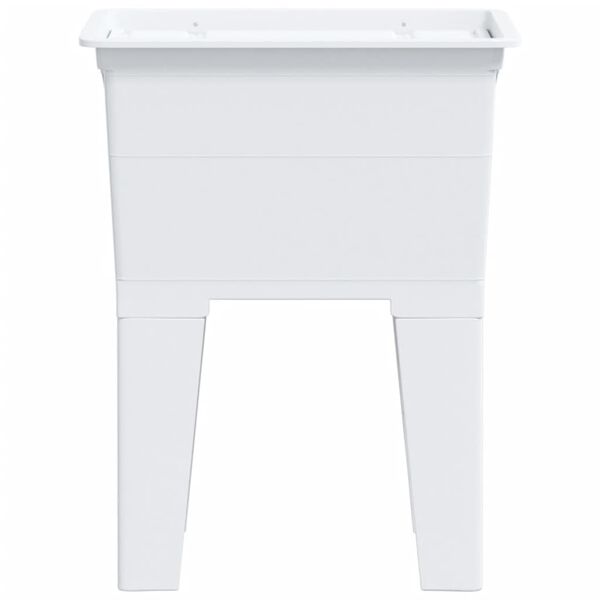 vidaXL Вана за пране, бяла, 59x41x75 см, смола