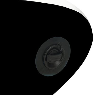 vidaXL Комплект надуваем стендъп падълборд, 320x76x15 см, черен