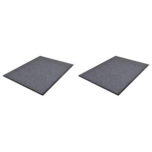vidaXL PVC постелки за врати 2 бр сиви 90x60 см