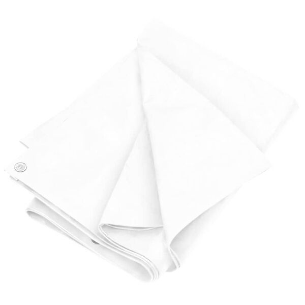 vidaXL Брезент, 180 г/м&sup2;, 4x8 м, бял, HDPE