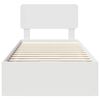 vidaXL Рамка за легло Бял 100 x 200 cm Инженерен дървен материал