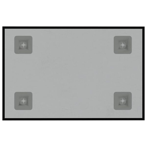 vidaXL Магнитна дъска за стена, черна, 30x20 см, закалено стъкло