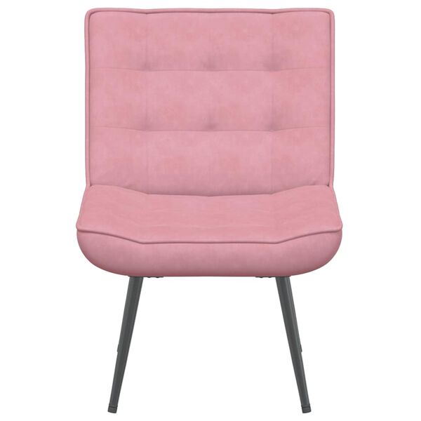 vidaXL Релаксиращ стол Pink 64x74x84 cm кадифе