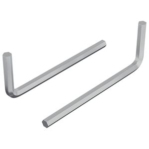vidaXL Хекс ключ 2 pcs Сребрист 22 x 66 мм Стомана