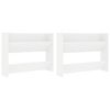 vidaXL Стенни шкафове за обувки, 2 бр, бели, 80x18x60 см, ПДЧ
