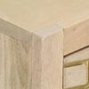 vidaXL Конзолна маса, златиста, 90x30x75 см, мангово дърво масив
