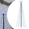 vidaXL Коледна светеща елха с шипове 220 LED синя 180 см