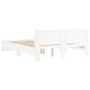vidaXL Рамка за легло с табла, бяла, 140x190 см