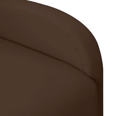 vidaXL Wingback масажен стол, кафяв, изкуствена кожа