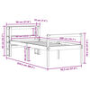 vidaXL Рамка за легло с табла, восъчнокафяв, 90x200 см, масивно дърво