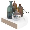 vidaXL Плаващи ъглови рафтове, 2 бр., бяло, гланц, 25x25x3,8 см, MDF