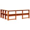 vidaXL Табла за книги с L-образна, восъчнокафява, 160 см, дърво бор
