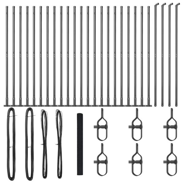 vidaXL Стълб за ограда. Сив 50 x 1,4 м (12 x 12 мм мрежа)