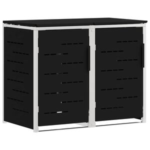 vidaXL Съхранение на контейнер for 2 Bins 240L Неръждаема стомана