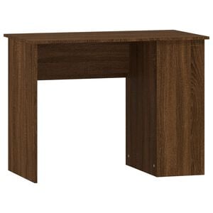 vidaXL Бюро, кафяв дъб, 100x55x75 см, инженерно дърво