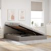 vidaXL Легло с място за съхранение с матрак Таупе 160 x 200 cm текстил