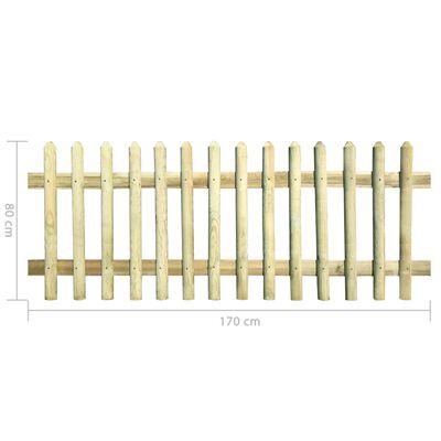 vidaXL Решетъчна ограда, импрегнирано борово дърво, 170x100 см, 5/7 см