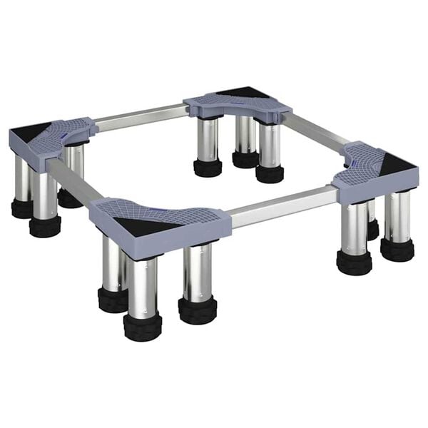 vidaXL Основа за пералня Сив 67 x 67 x 21,5 см Неръждаема стомана