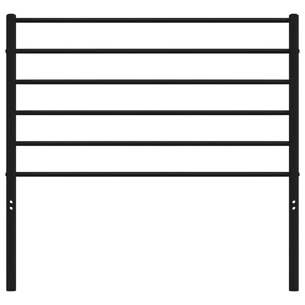 vidaXL Метална табла за глава, черна, 100 см