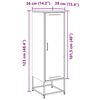 vidaXL Висок шкаф, бял, 36x39x123 см, стомана