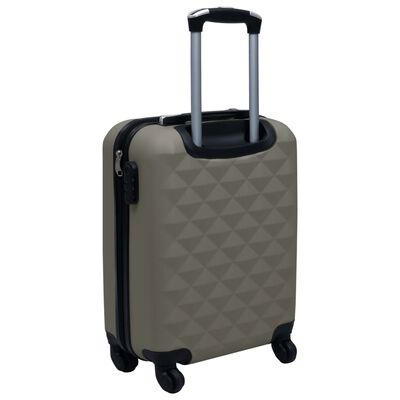 vidaXL Твърд куфар с колелца, антрацит, ABS
