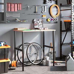 vidaXL Подвижни рамки за работна маса метал 2 бр 55x(69-95,5) см черни