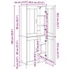 vidaXL Висок шкаф Дъб 69,5 x 34 x 180 см Инженерно дърво