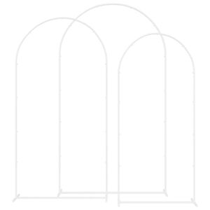 vidaXL Сватбена арка 3 бр. Бяло 120 x 40 x 217 см Стомана