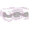 vidaXL Градински комплект диван с възглавници 9 части черен полиратан