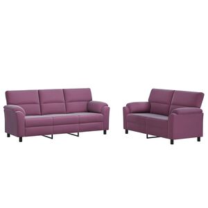 vidaXL Комплект дивани 2 pcs Лилаво Кадифе