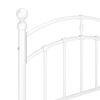 vidaXL Рамка за легло, бяла, метал, 100x200 cм