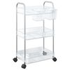vidaXL Количка за съхранение на 3 нива Прозрачна 37x28x68 cm Акрилна